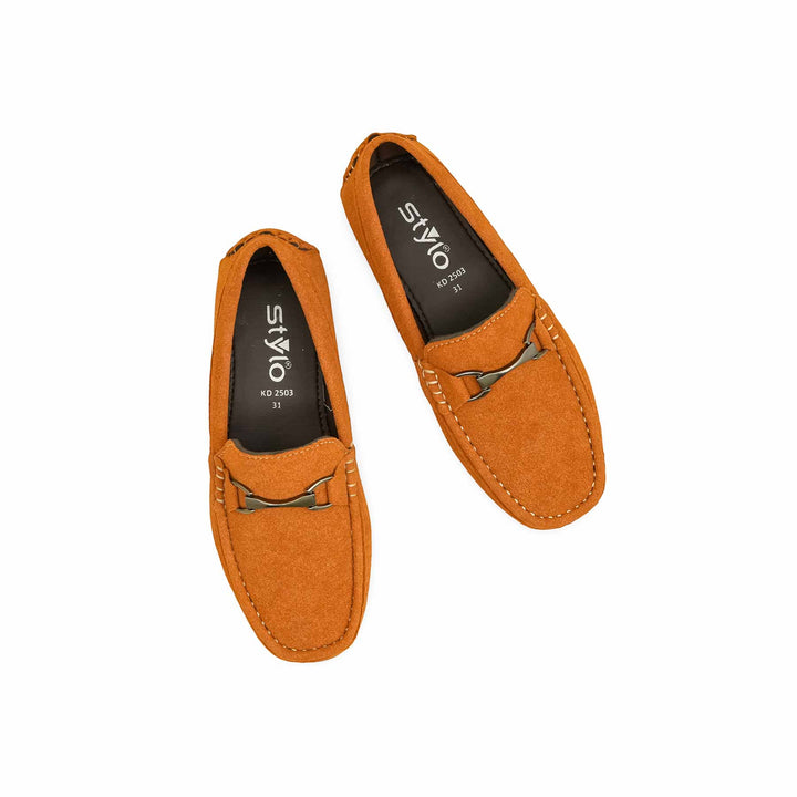 Boys Mustard Formal Moccasin KD2503