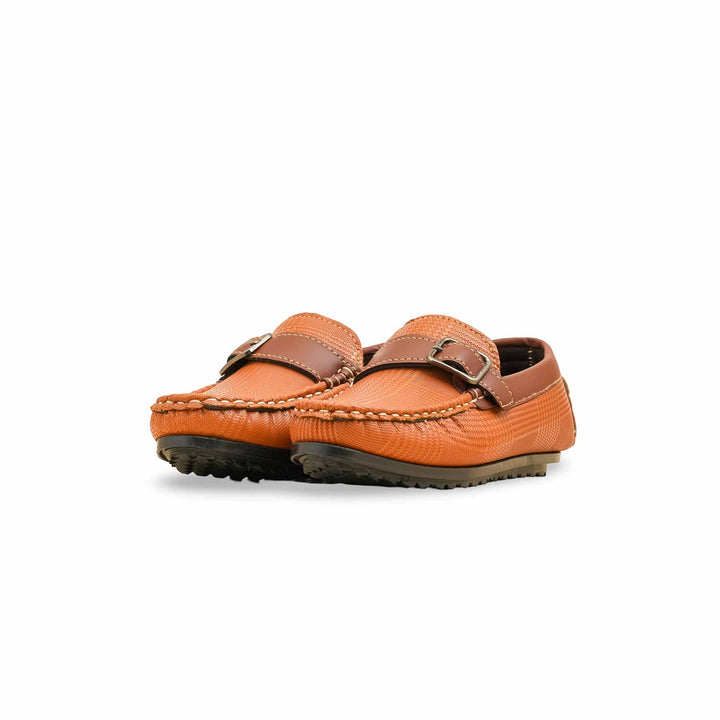 Boys Brown Formal Moccasin KD2505