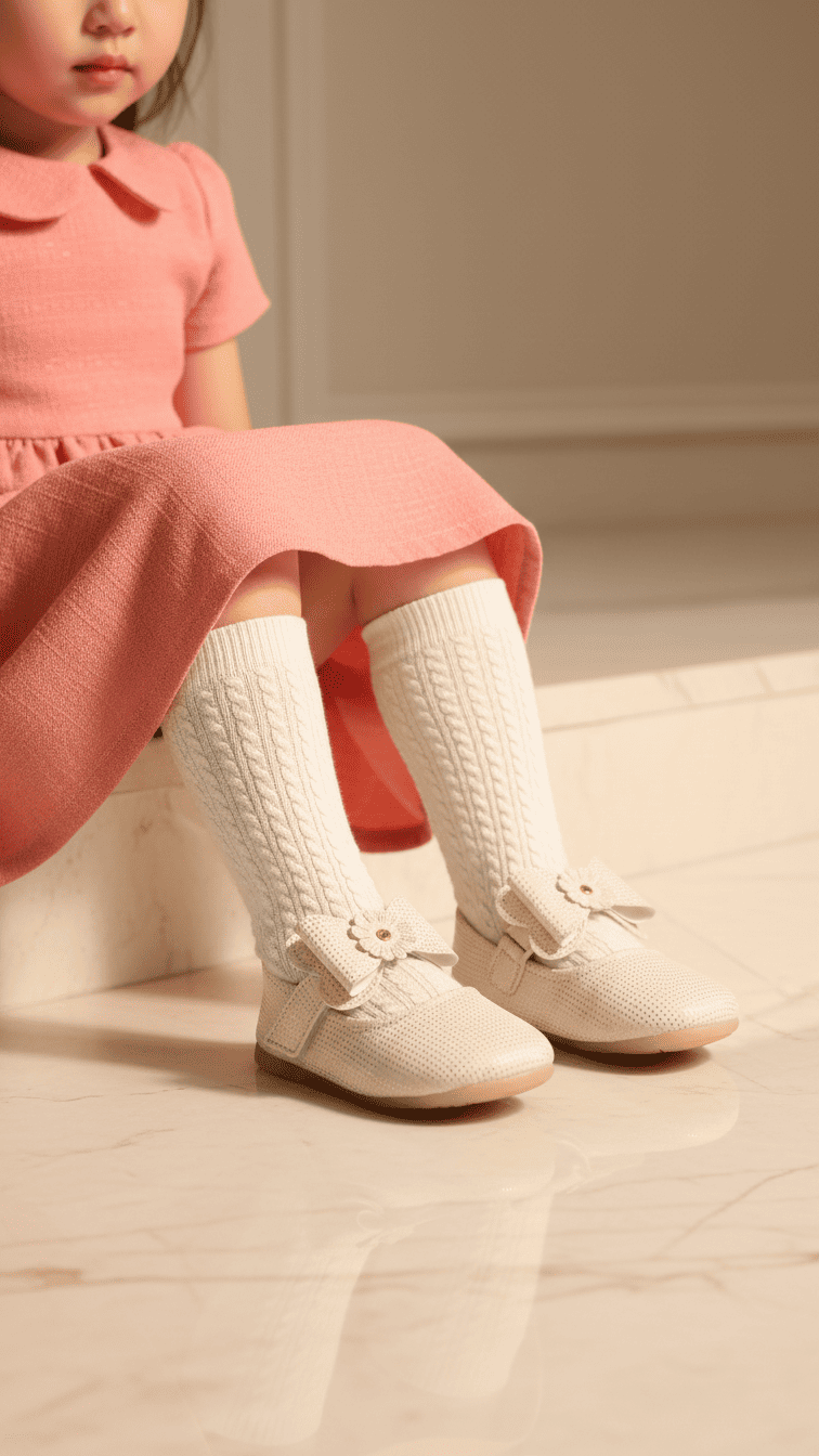 Girls Golden Fancy Pumps KD2531