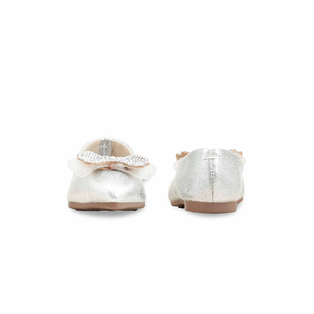Girls Silver Fancy Pumps KD2535