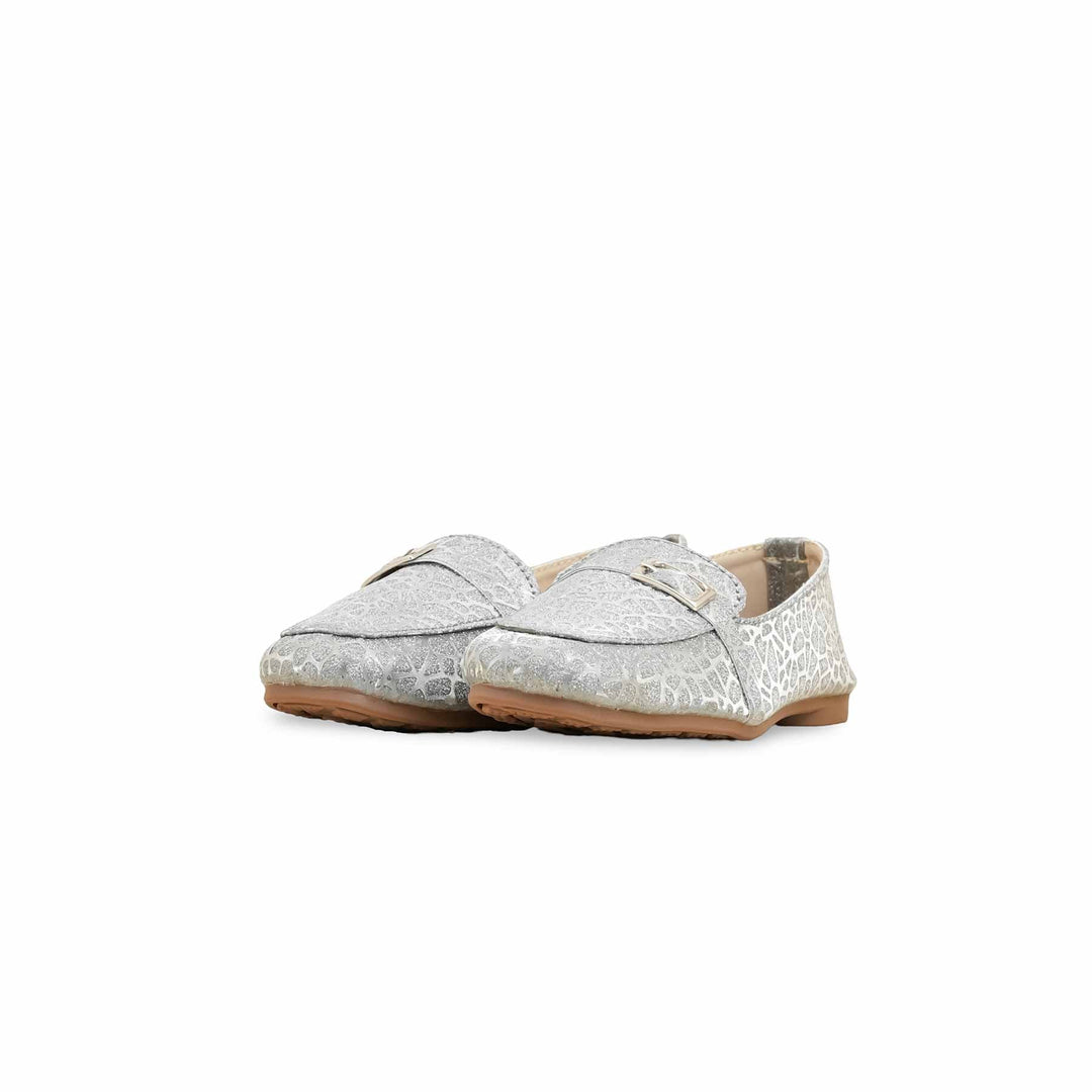 Girls Grey Fancy Moccasin KD2538