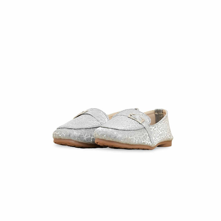 Girls Grey Fancy Moccasin KD2538