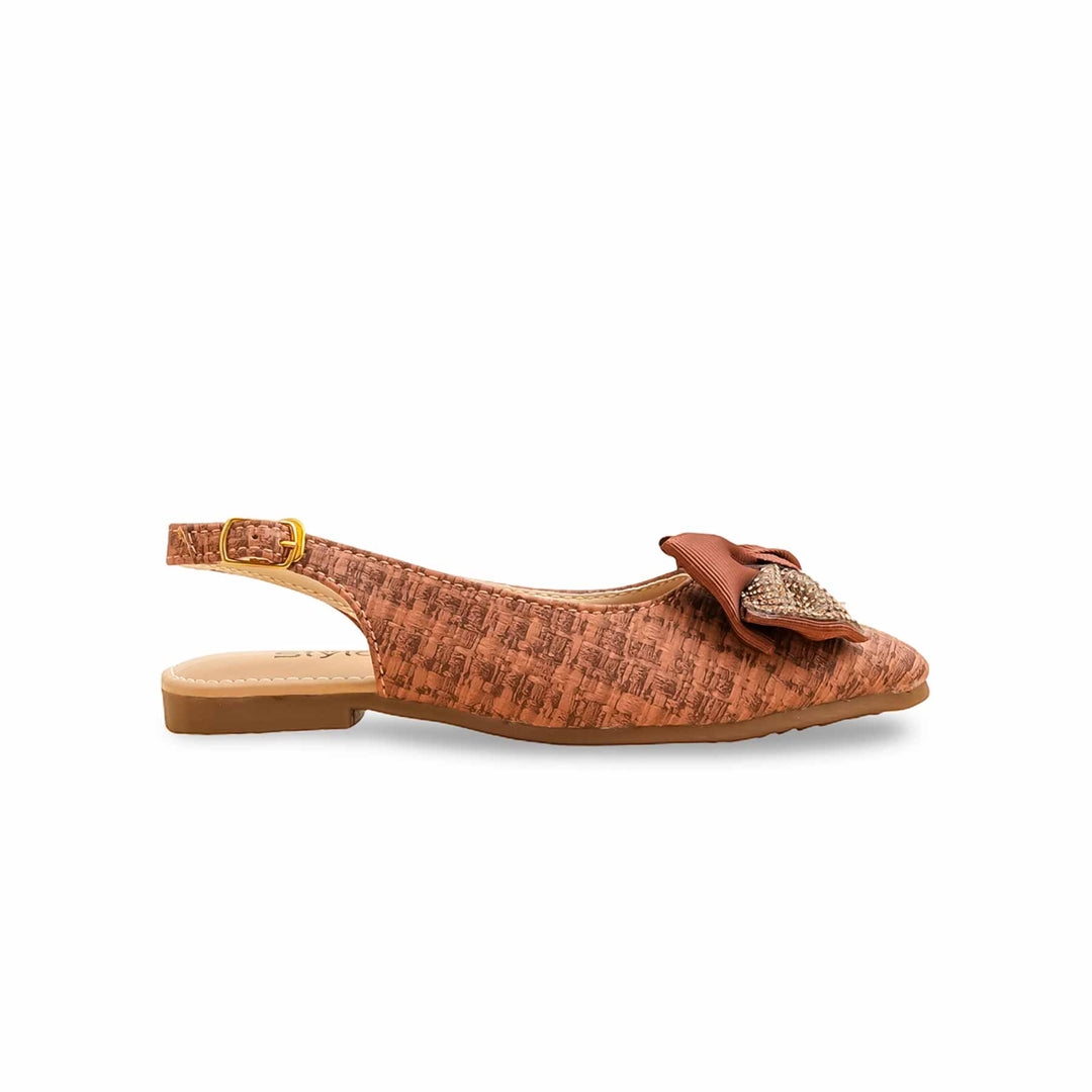 Girls Brown Formal Pumps KD2543