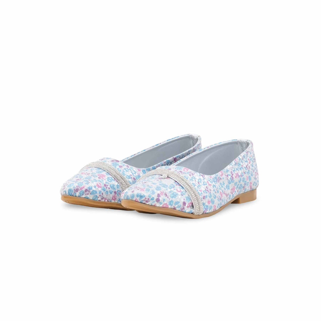 Girls Silver Fancy Pumps KD2544