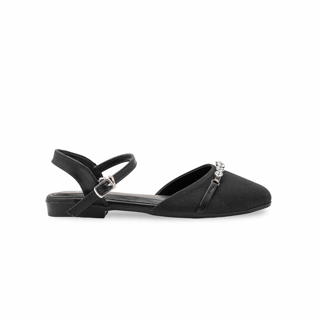 Girls Black Fancy Pumps KD2547
