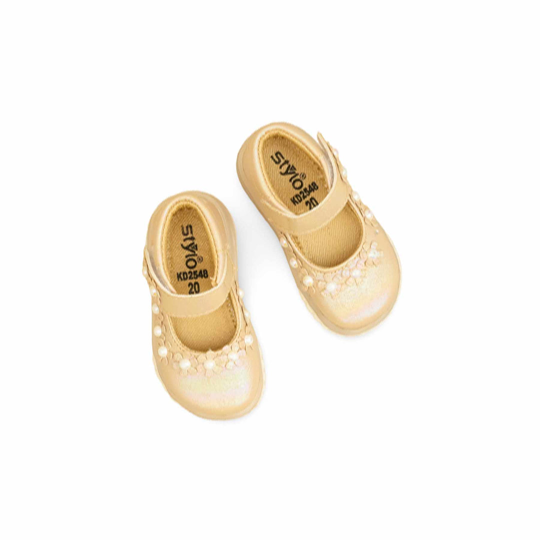 Girls Golden Formal Pumps KD2548