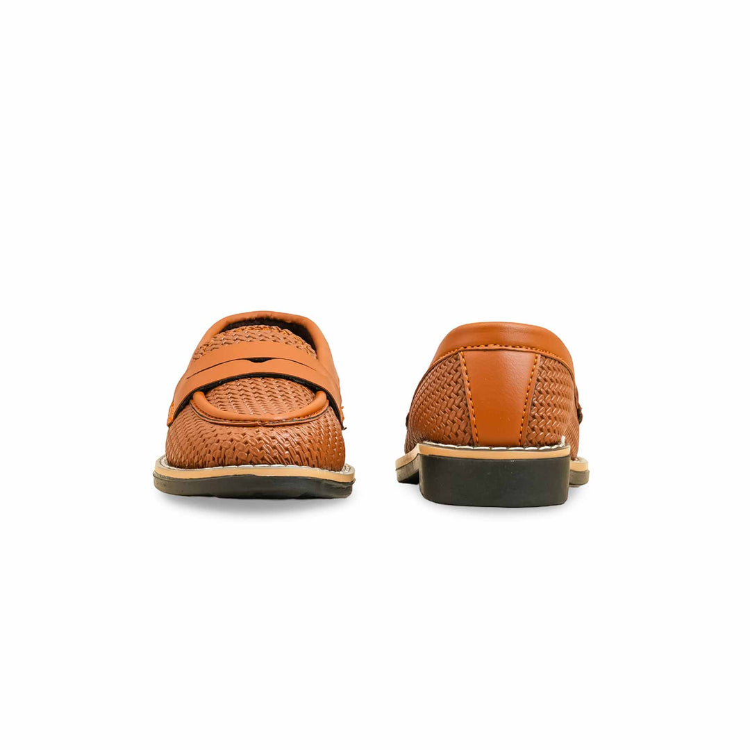 Boys Mustard Formal Moccasin KD2553