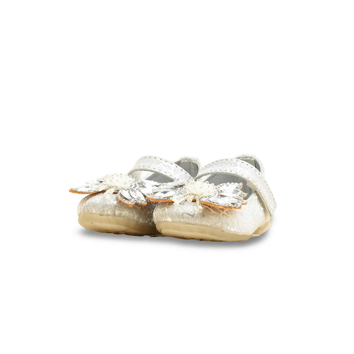 Girls Silver Fancy Pumps KD2557