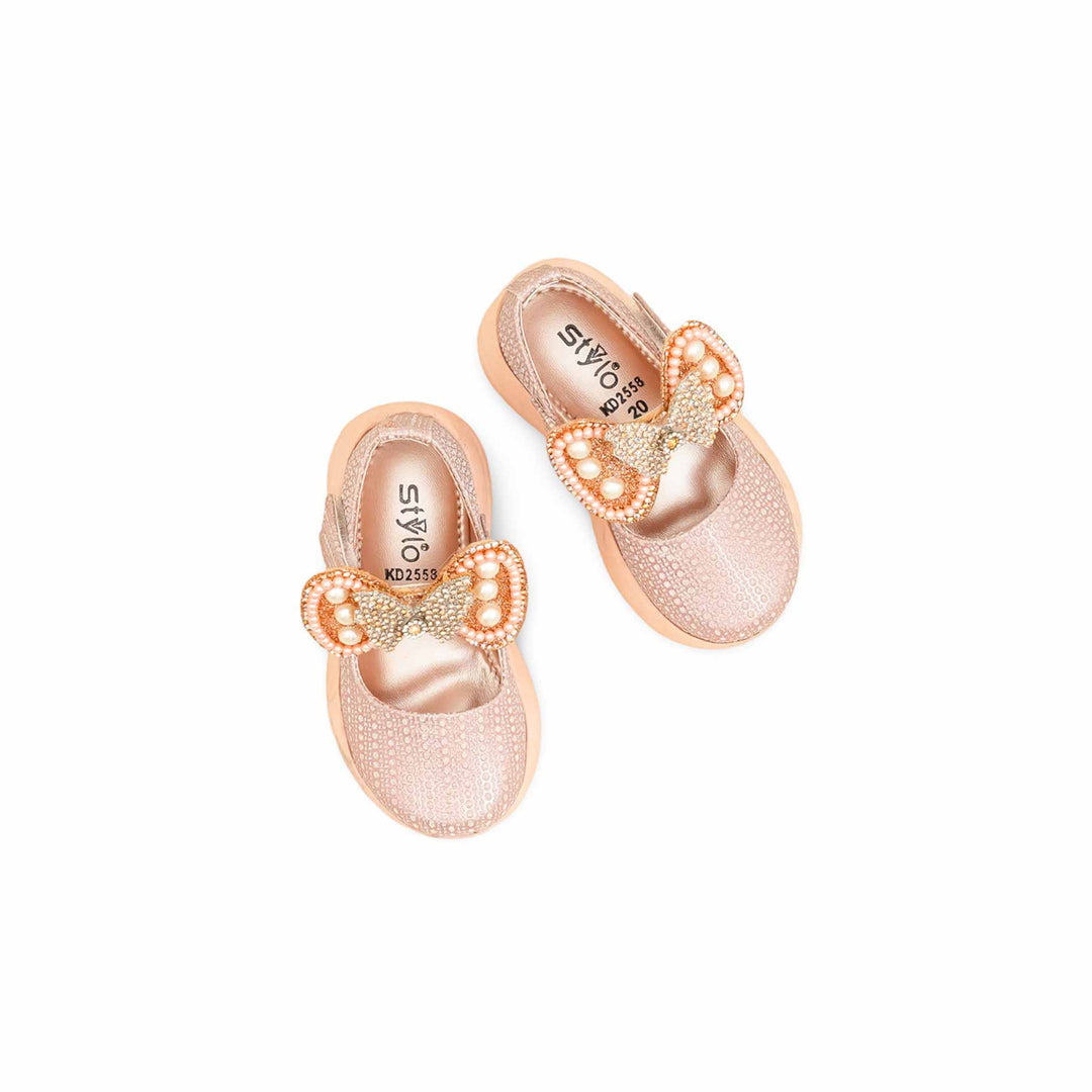 Girls Champagne Fancy Pumps KD2558