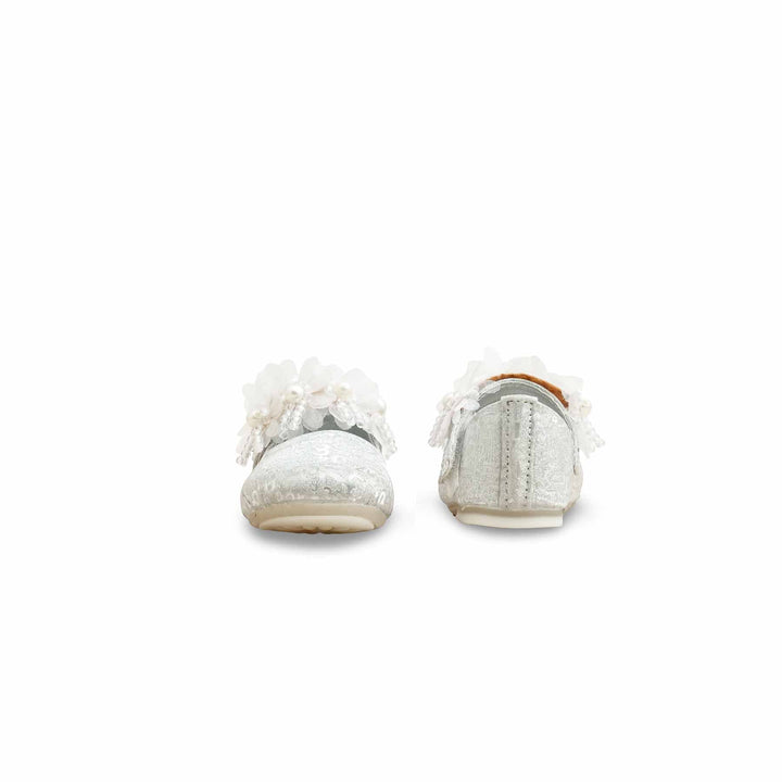 Girls Silver Fancy Pumps KD2560