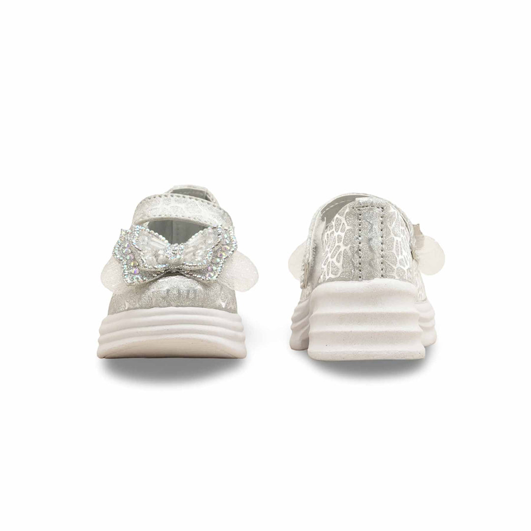 Girls Silver Fancy Pumps KD2561