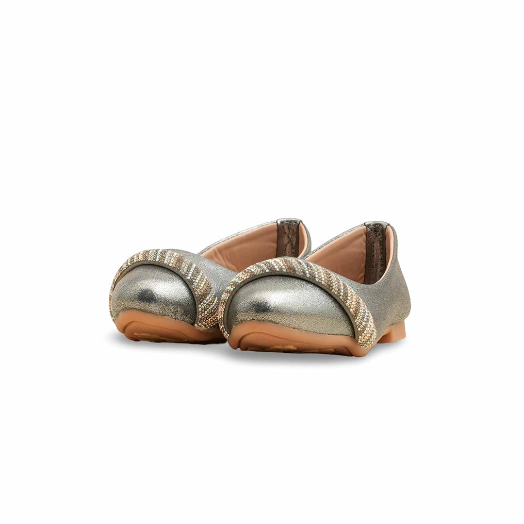 Girls Grey Fancy Pumps KD2562