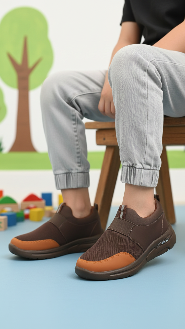 Boys Brown Casual Canvas KD2576