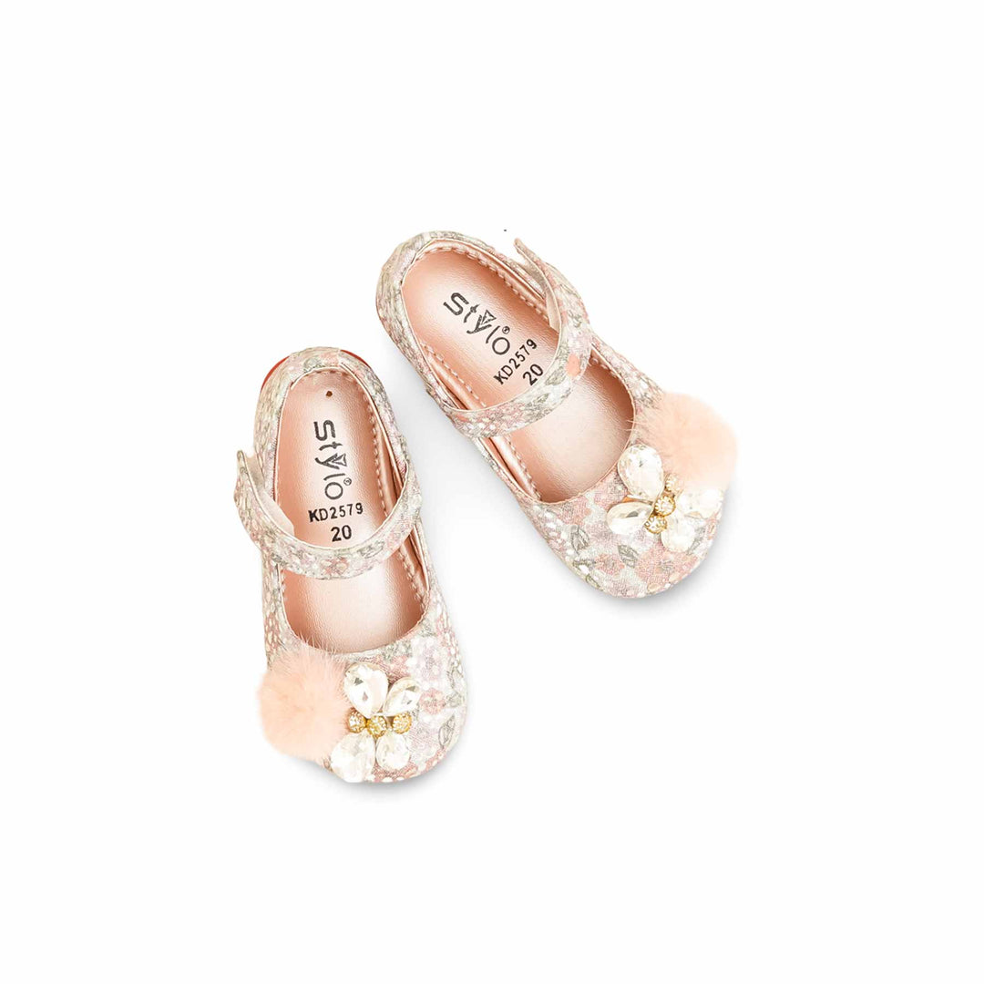 Girls Pink Fancy Pumps KD2579