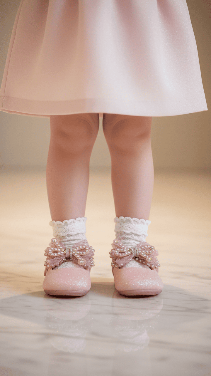 Girls Pink Fancy Pumps KD2594