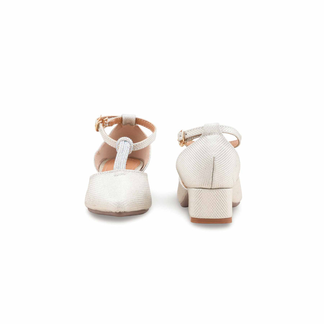 Girls Golden Fancy Pumps KD2606