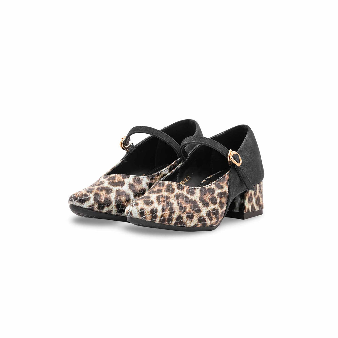 Girls Black Formal Pumps KD2612