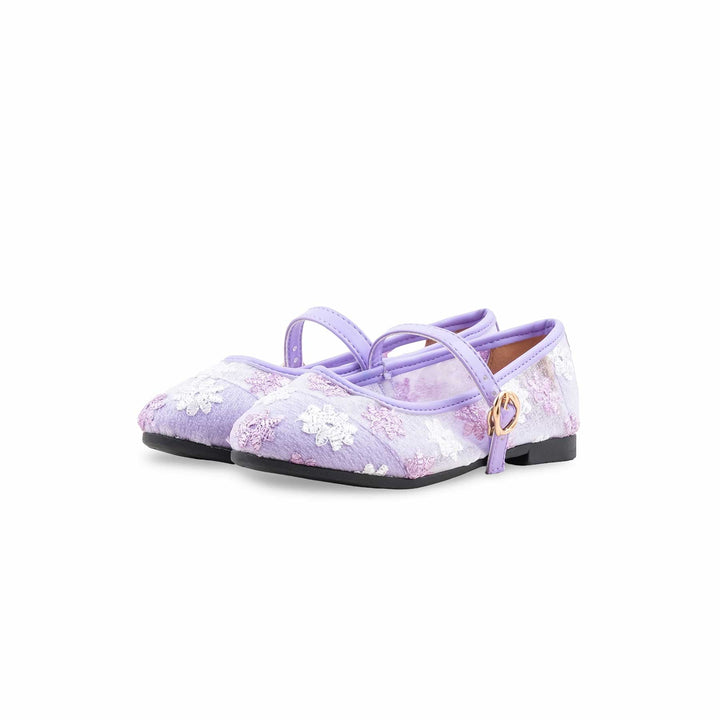 Girls Purple Formal Pumps KD2618