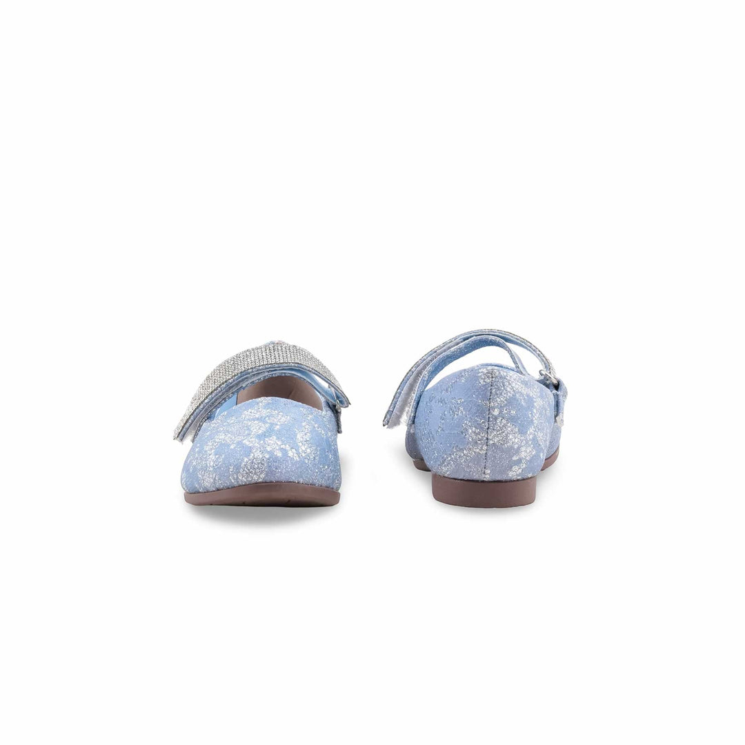 Girls Sky Blue Fancy Pumps KD2621