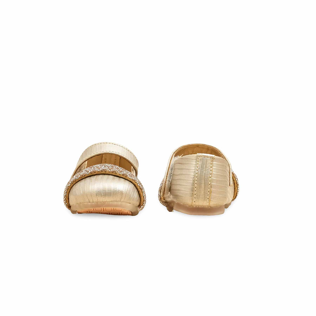Girls Golden Fancy Pumps KD2634