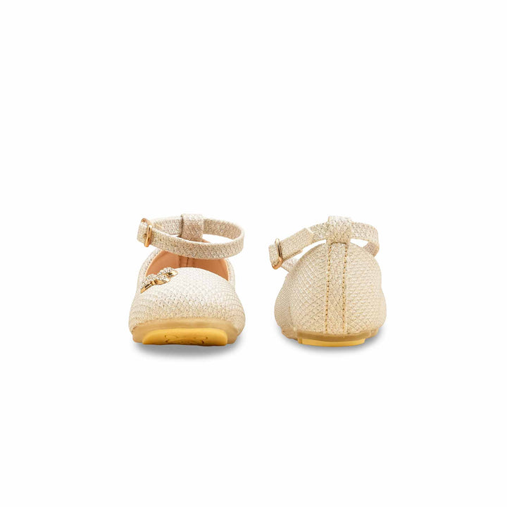 Girls Golden Fancy Pumps KD2635