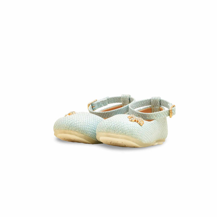 Girls Sky Blue Fancy Pumps KD2635
