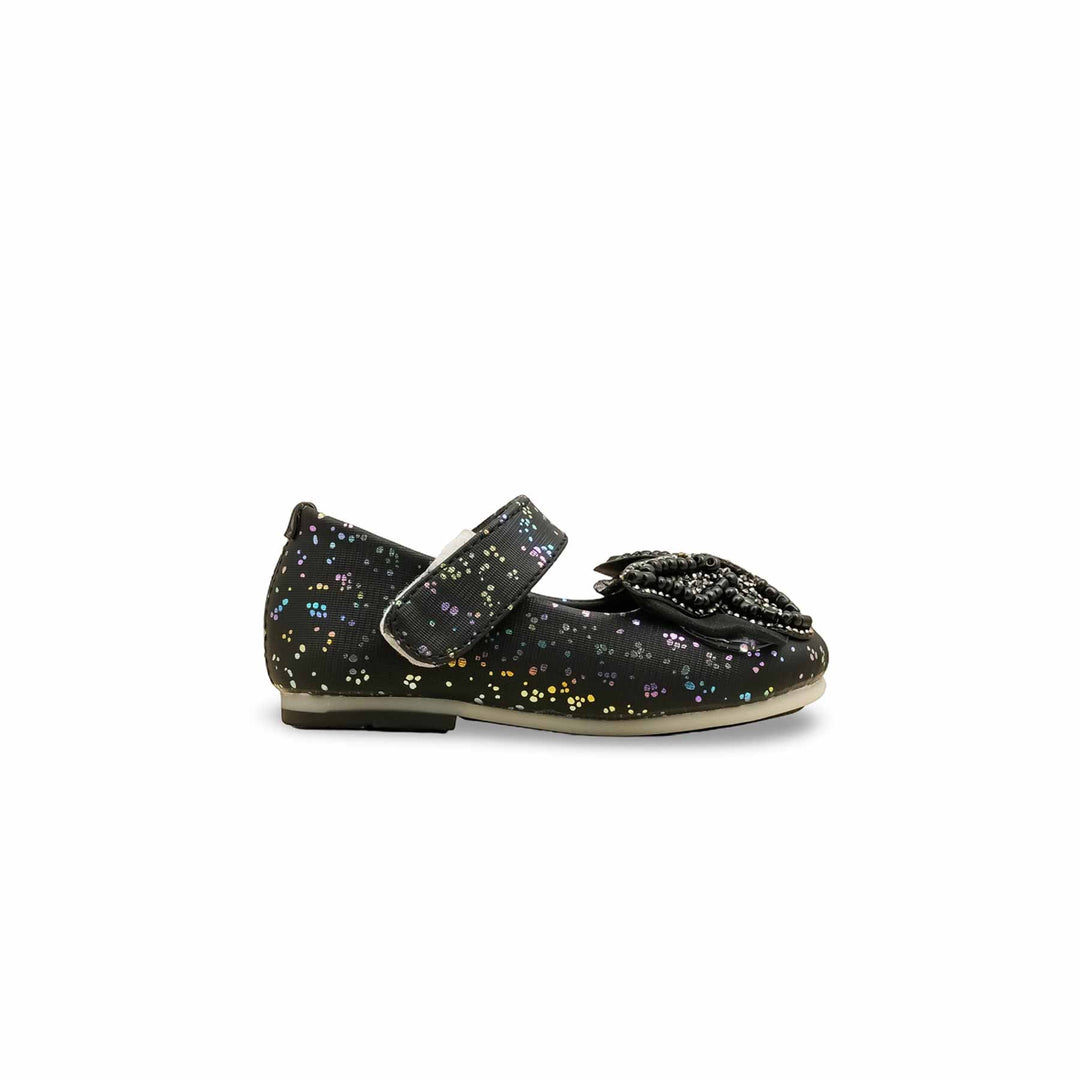 Girls Black Fancy Pumps KD2636