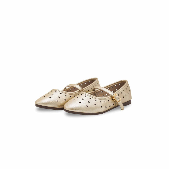 Girls Golden Casual Pumps KD2640