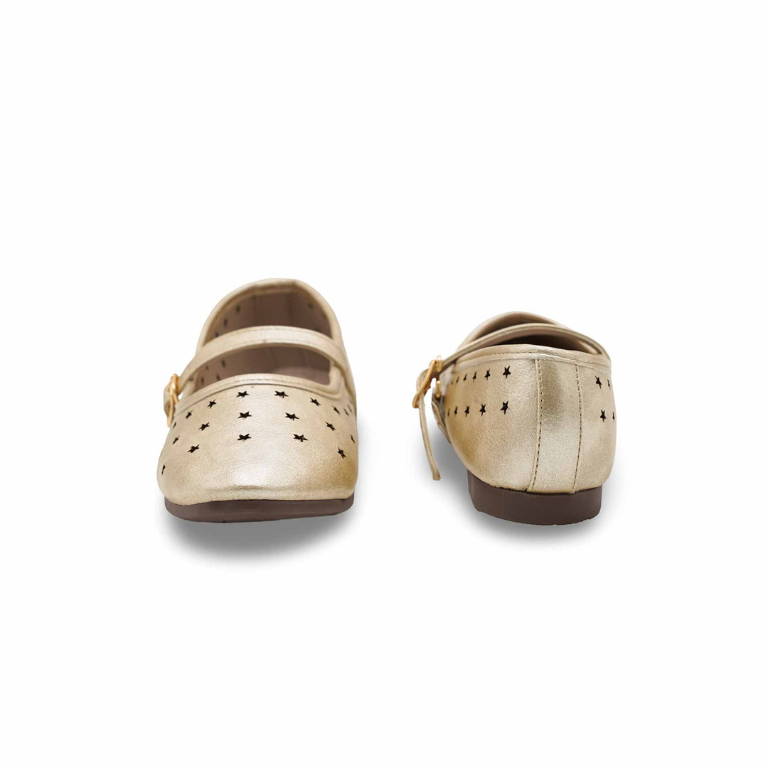 Girls Golden Casual Pumps KD2640
