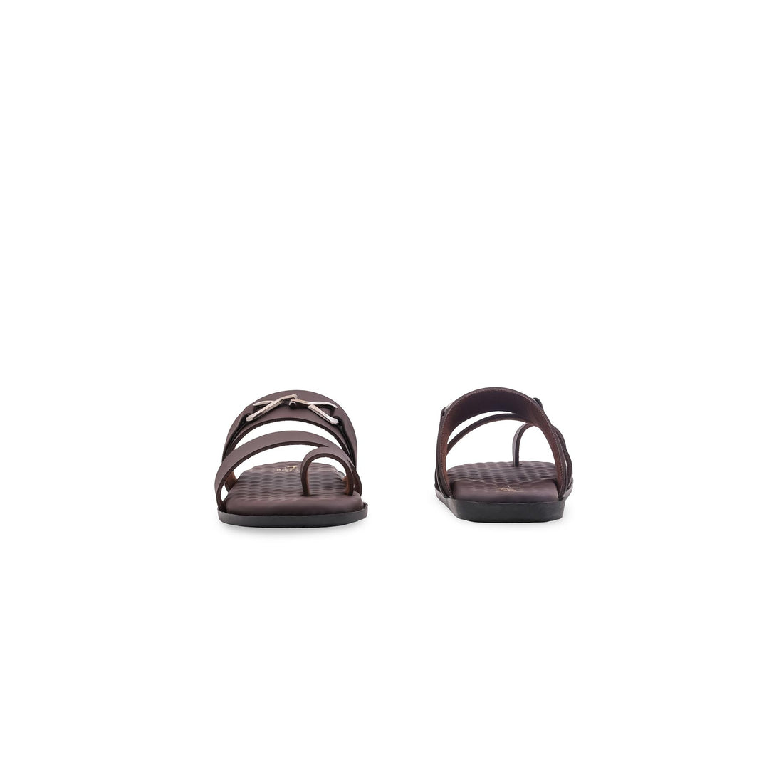Boys Brown Formal Slipper KD2657