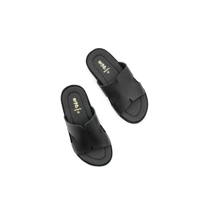 Boys Black Formal Slipper KD2674