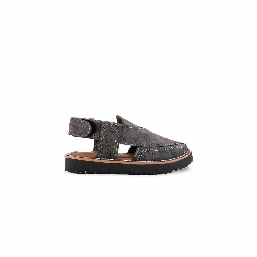Boys Grey Peshawari Chappal KD2734