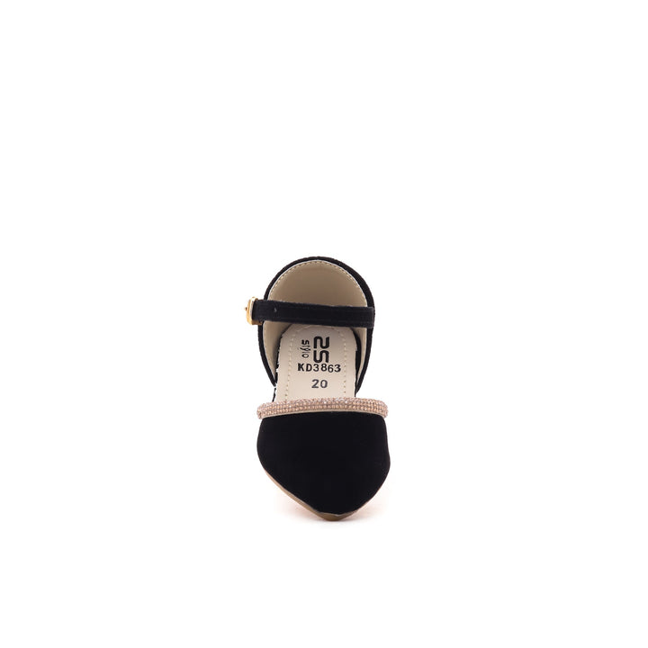 Girls Black Fancy Pumps KD3863