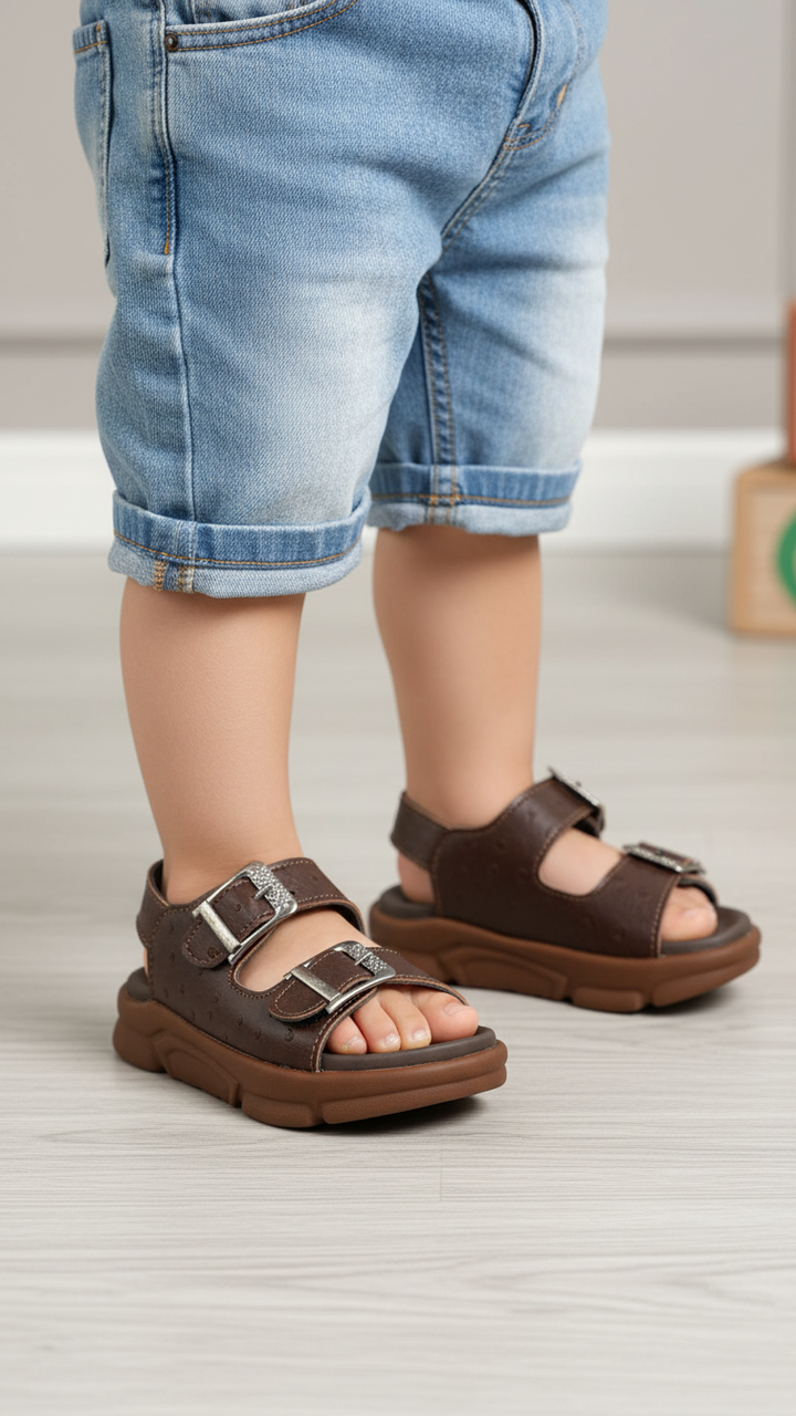 Boys Brown Formal Sandal KD4719