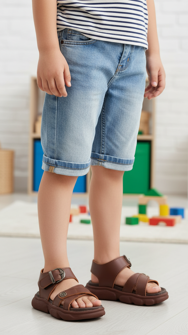 Boys Brown Formal Sandal KD4722