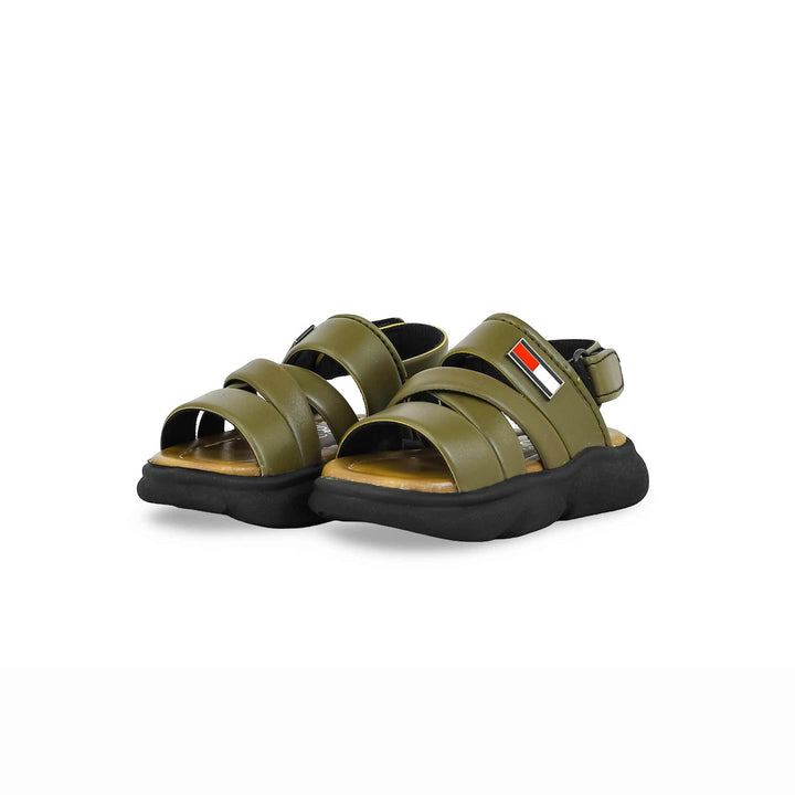 Boys Olive Formal Sandal KD4730