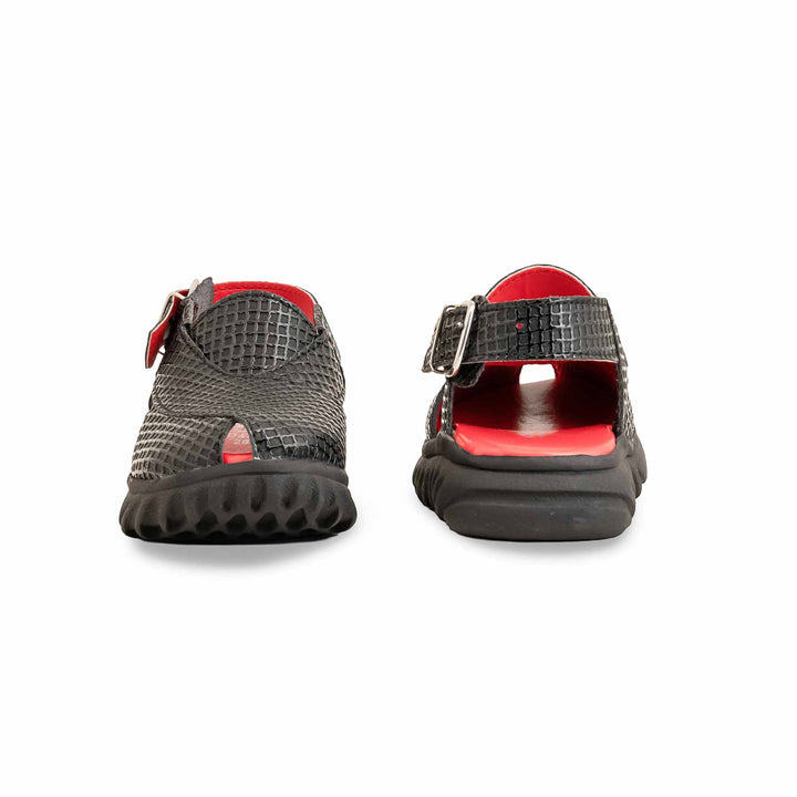 Boys Black Peshawari Chappal KD4738