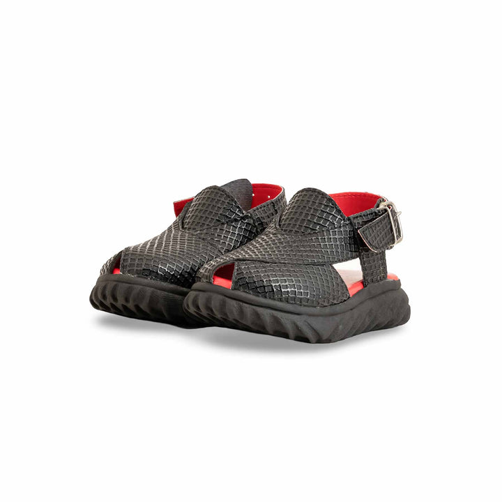 Boys Black Peshawari Chappal KD4738