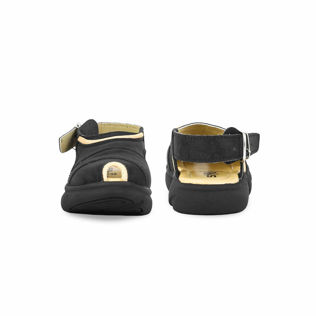 Boys Black Peshawari Chappal KD4739