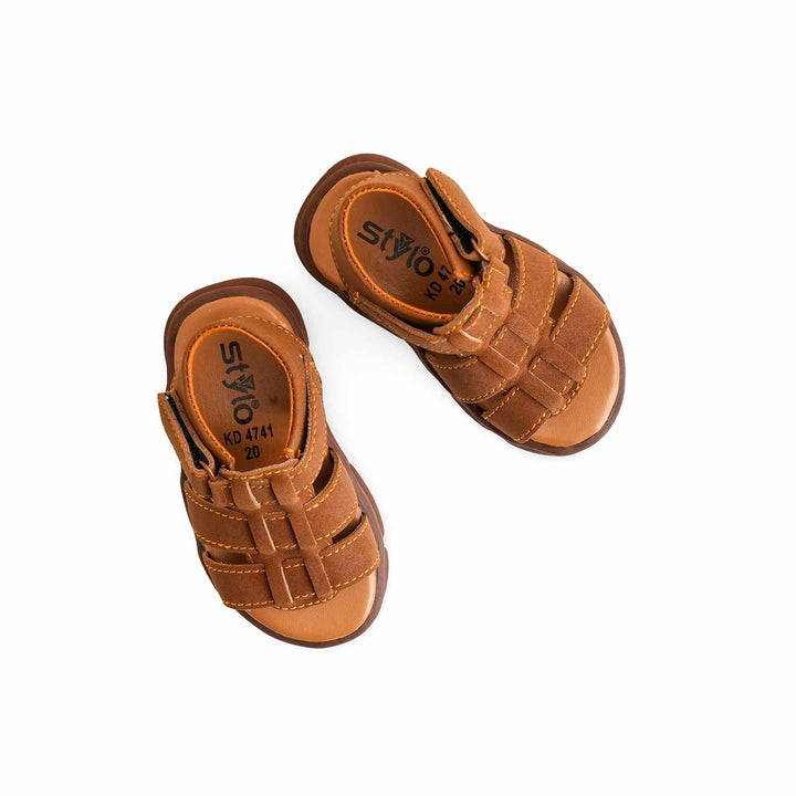 Boys Brown Formal Sandal KD4741