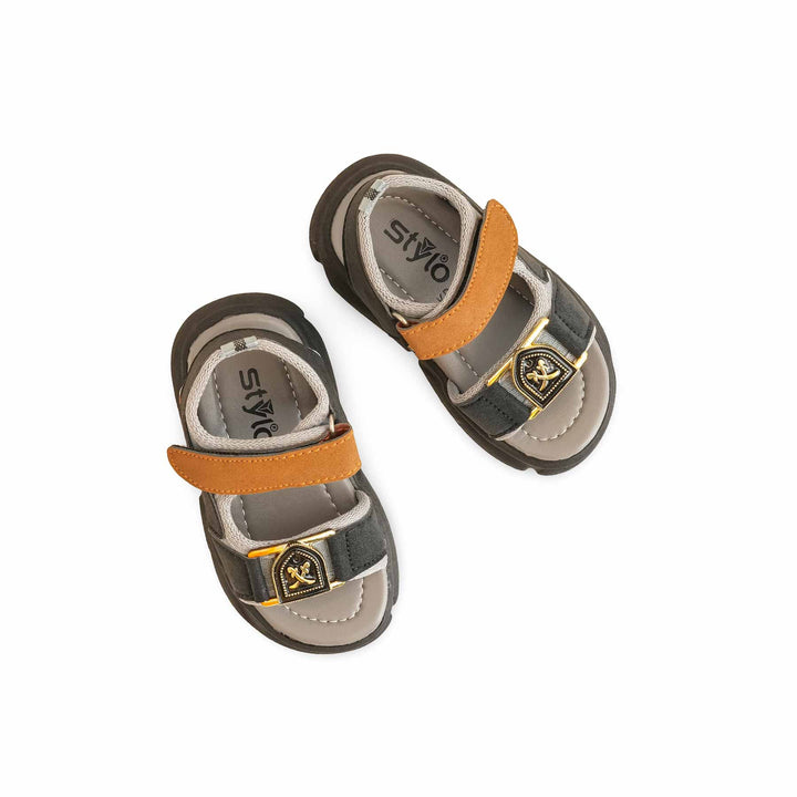 Boys Grey Formal Sandal KD4743