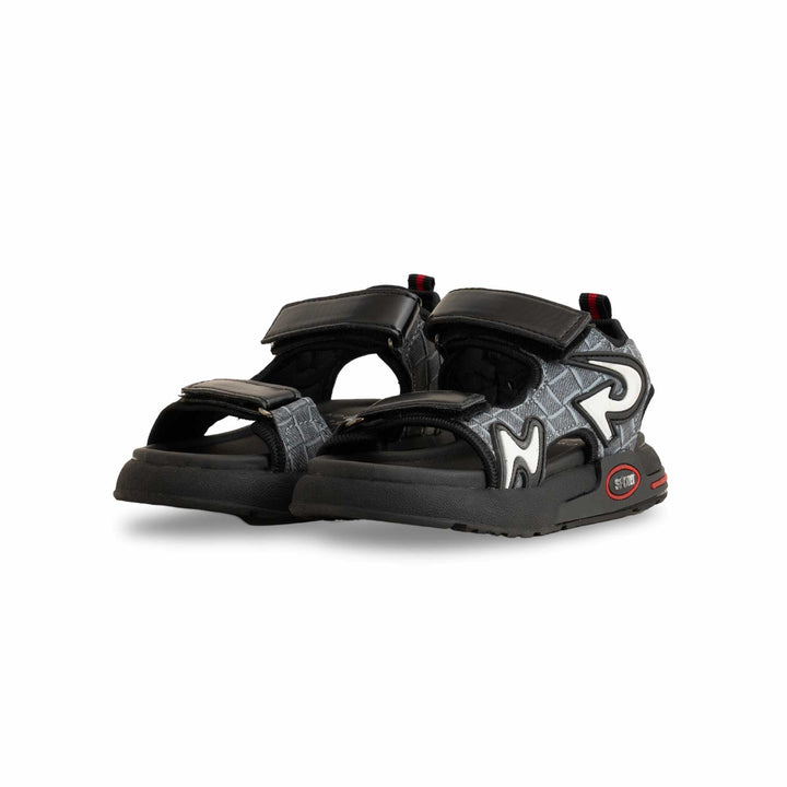 Boys Black Casual Sandal KD4760