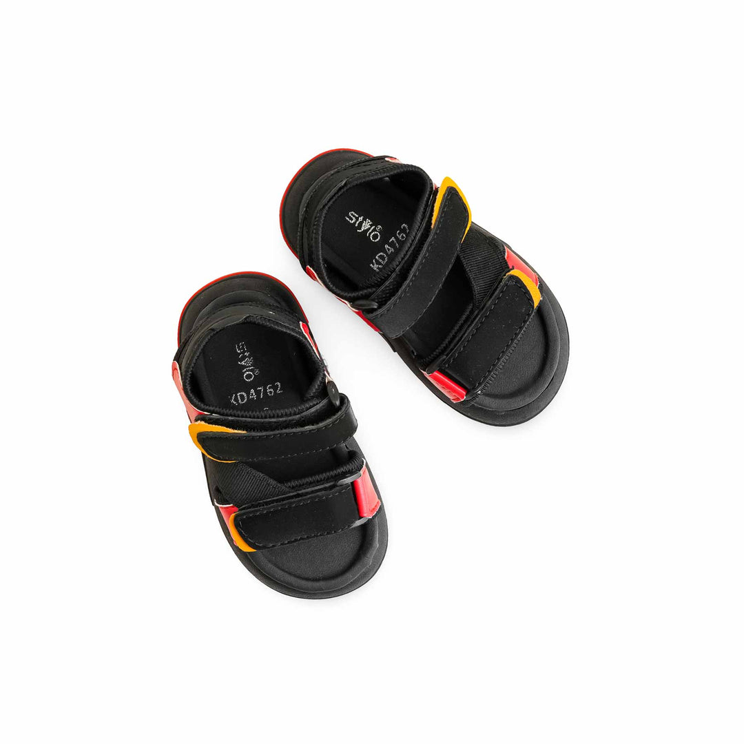 Boys Black Casual Sandal KD4762