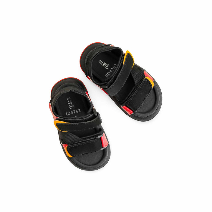 Boys Black Casual Sandal KD4762