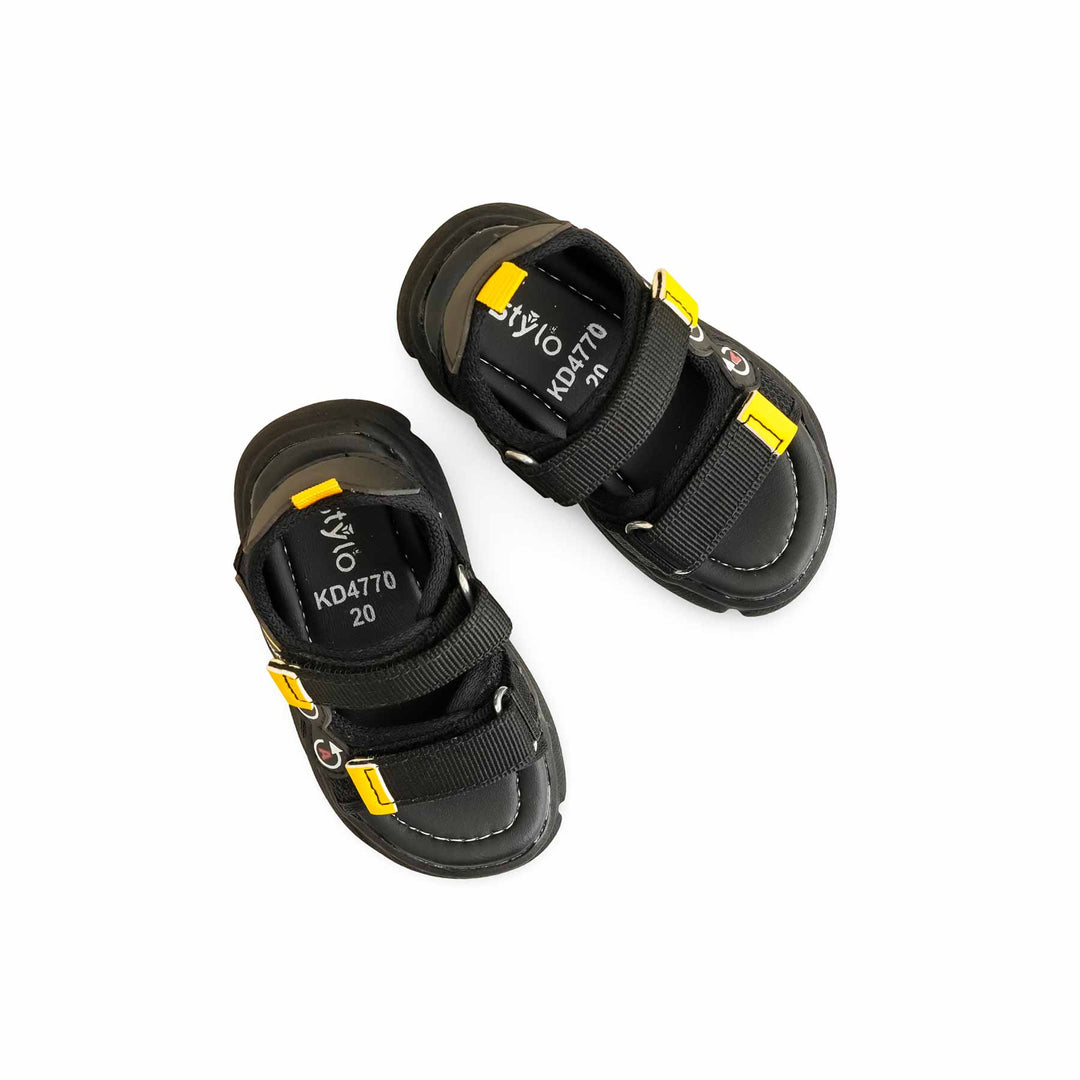 Boys Black Casual Sandal KD4770