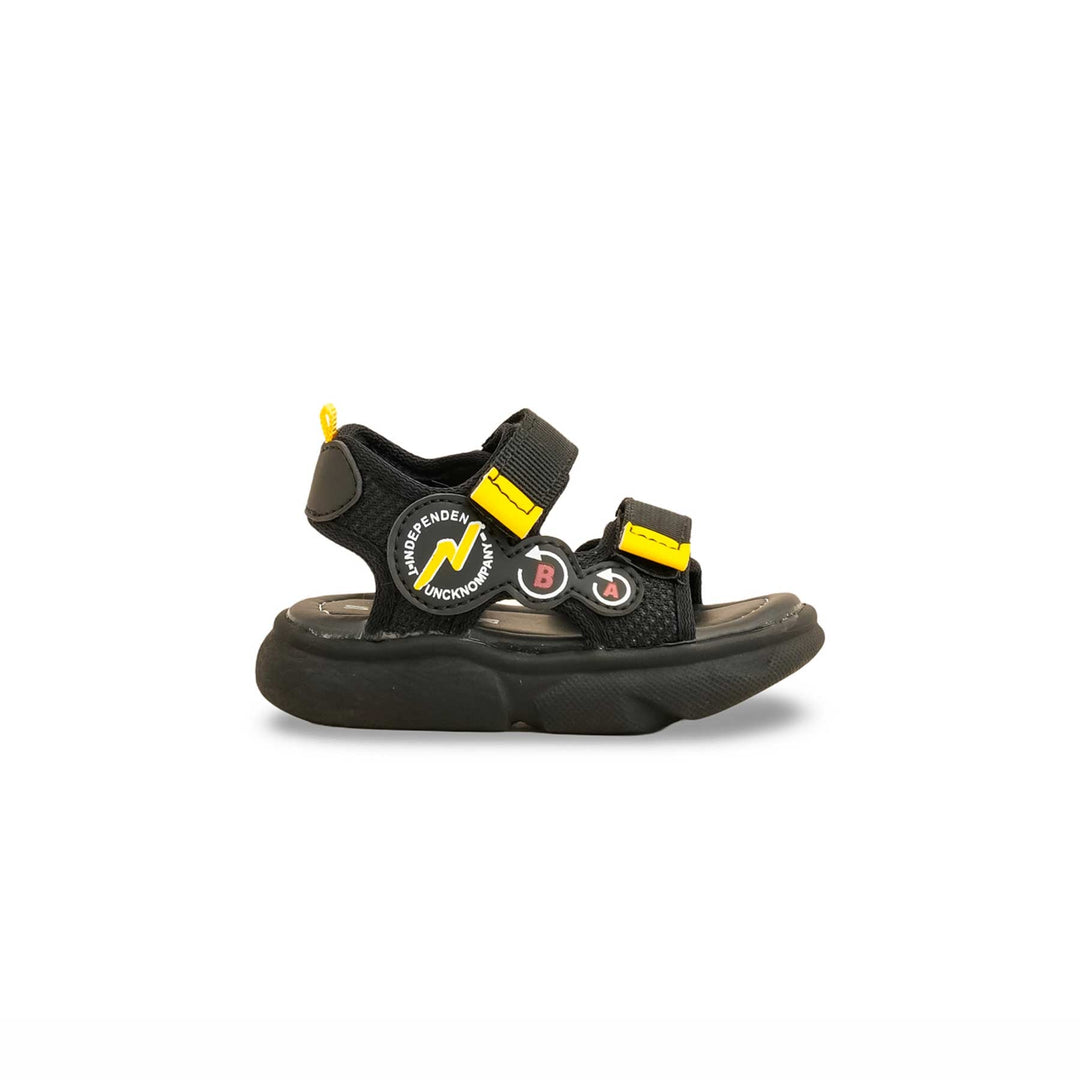 Boys Black Casual Sandal KD4770