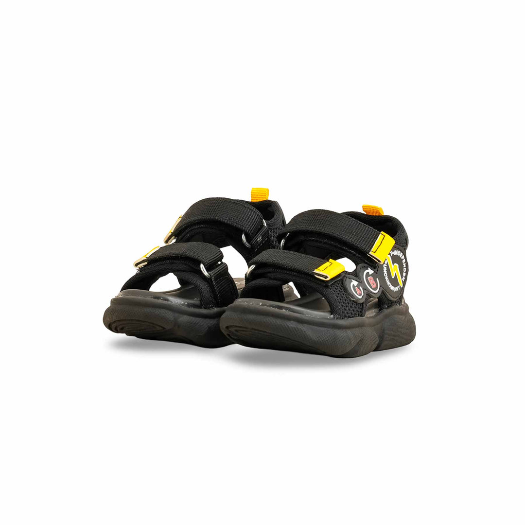 Boys Black Casual Sandal KD4770
