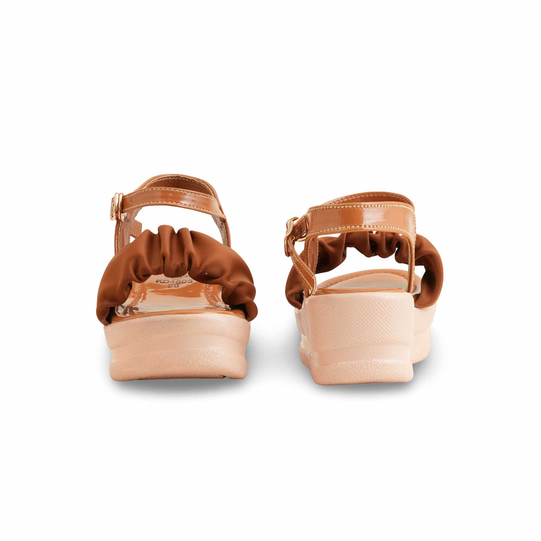 Girls Brown Formal Sandal KD4805