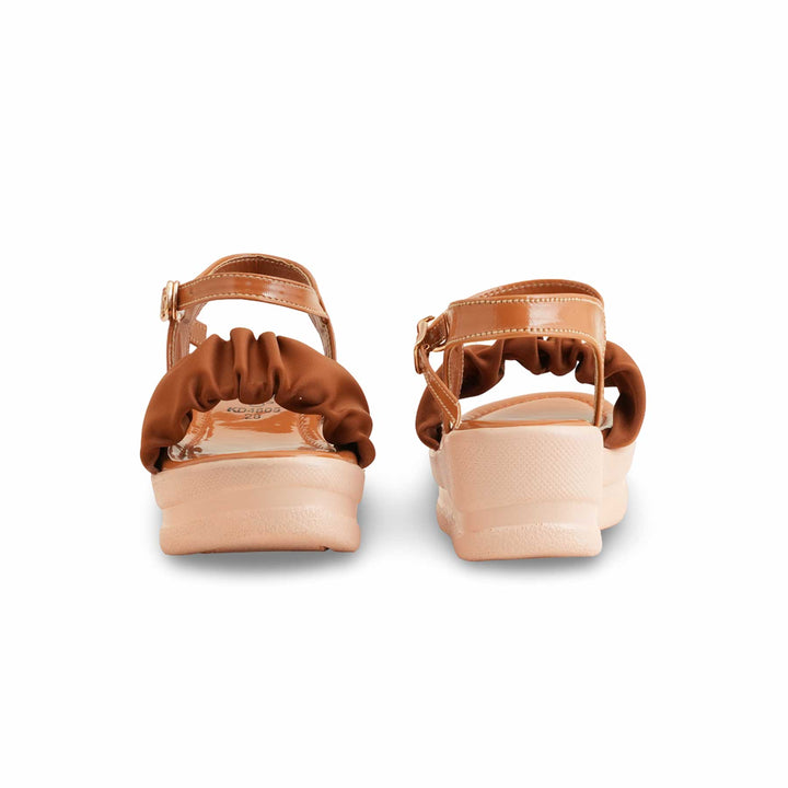 Girls Brown Formal Sandal KD4805