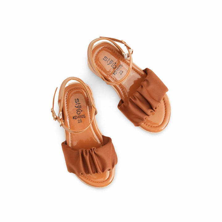 Girls Brown Formal Sandal KD4805